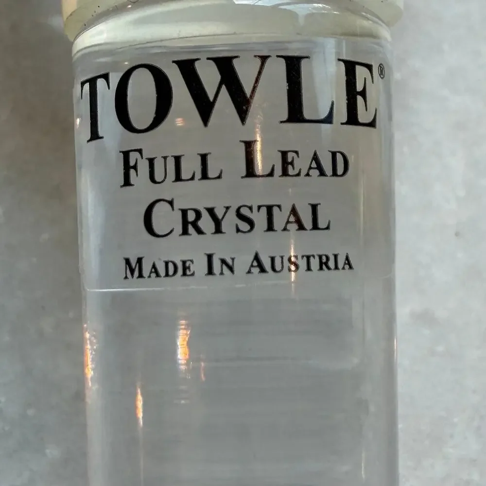 Towle Full Lead Austrian Crystal Snail Bottle Stopper Wine Decanter Accessory